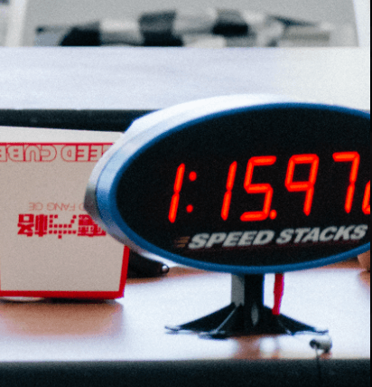 speed stacks competition timer showing 1:15.97