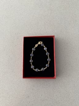 Evil eye gold bracelet